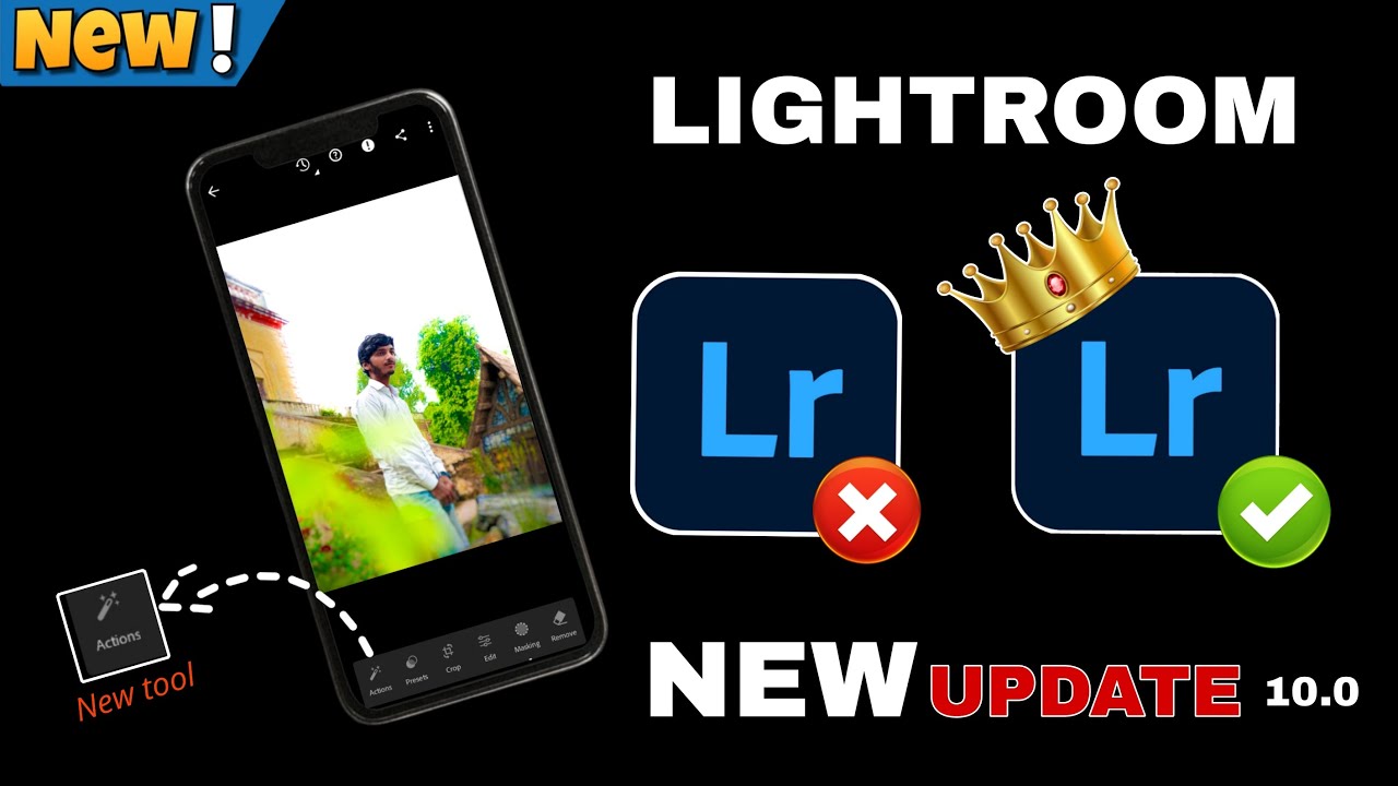 New update in lightroom 10.0.1 version || Actions tool show in lightroom || 