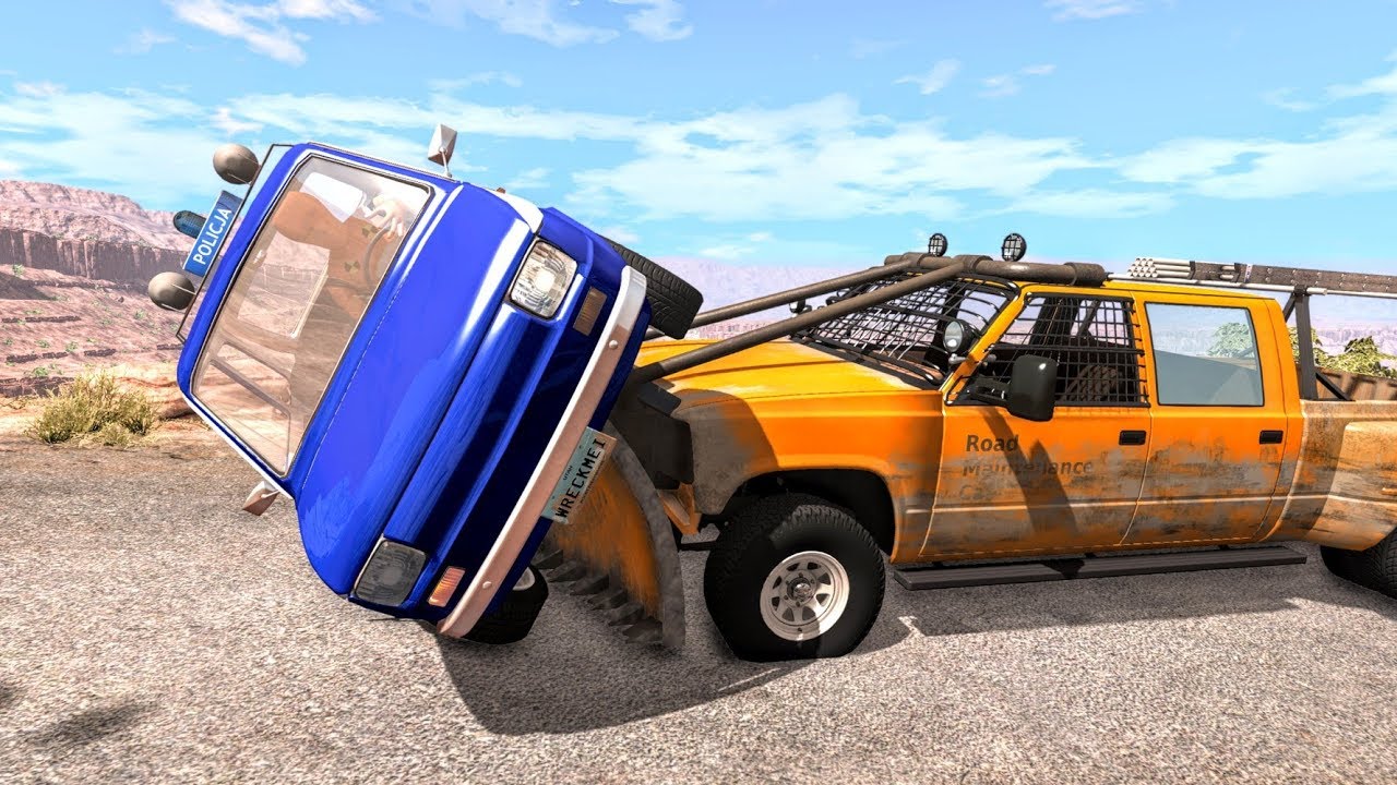 Crazy Police Chases #44 - BeamNG Drive Crashes