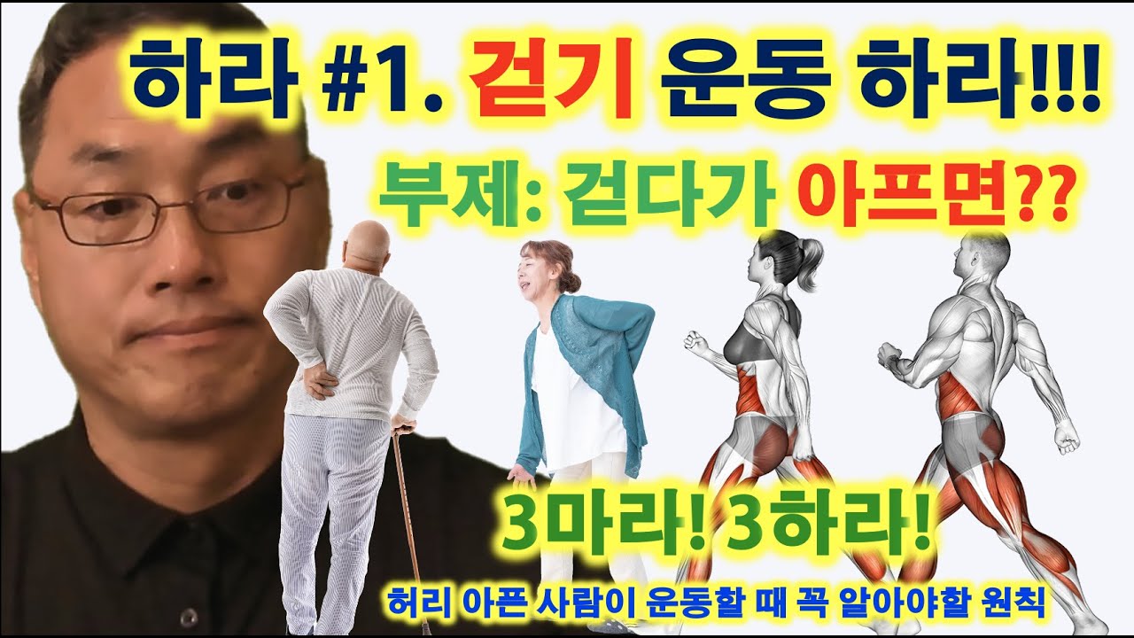 하라 #1 걷기 운동 하라!!!  (부제: 걷다가 아프면??)