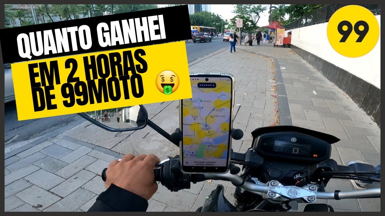 QUANTO GANHEI TRABALHANDO 2 HORAS  COM A 99 MOTO EM RECIFE ?  #99moto  #motovlog