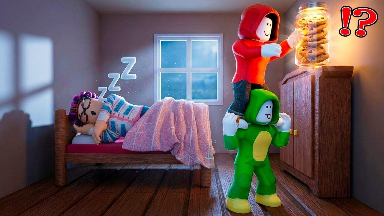 JJ and Mikey Steal Cookies !? (Maizen Roblox)