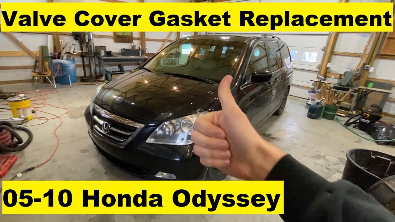 Замена прокладки клапанной крышки Honda Odyssey 05 06 07 08 09 10 2005 2006 2007 2008 2009 2010