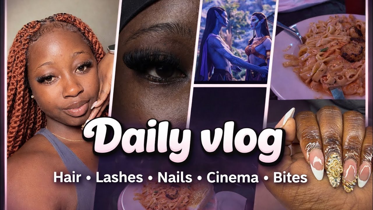 Daily Vlog ✨ Hair, Lashes, Nails, Movie Night & Good Eats