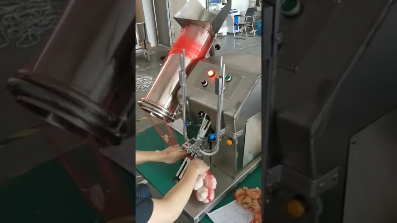 Fruits and Vegetable Mesh Bag Packing Machine Net Clipping Machine Food Bag Nail Packing Machine