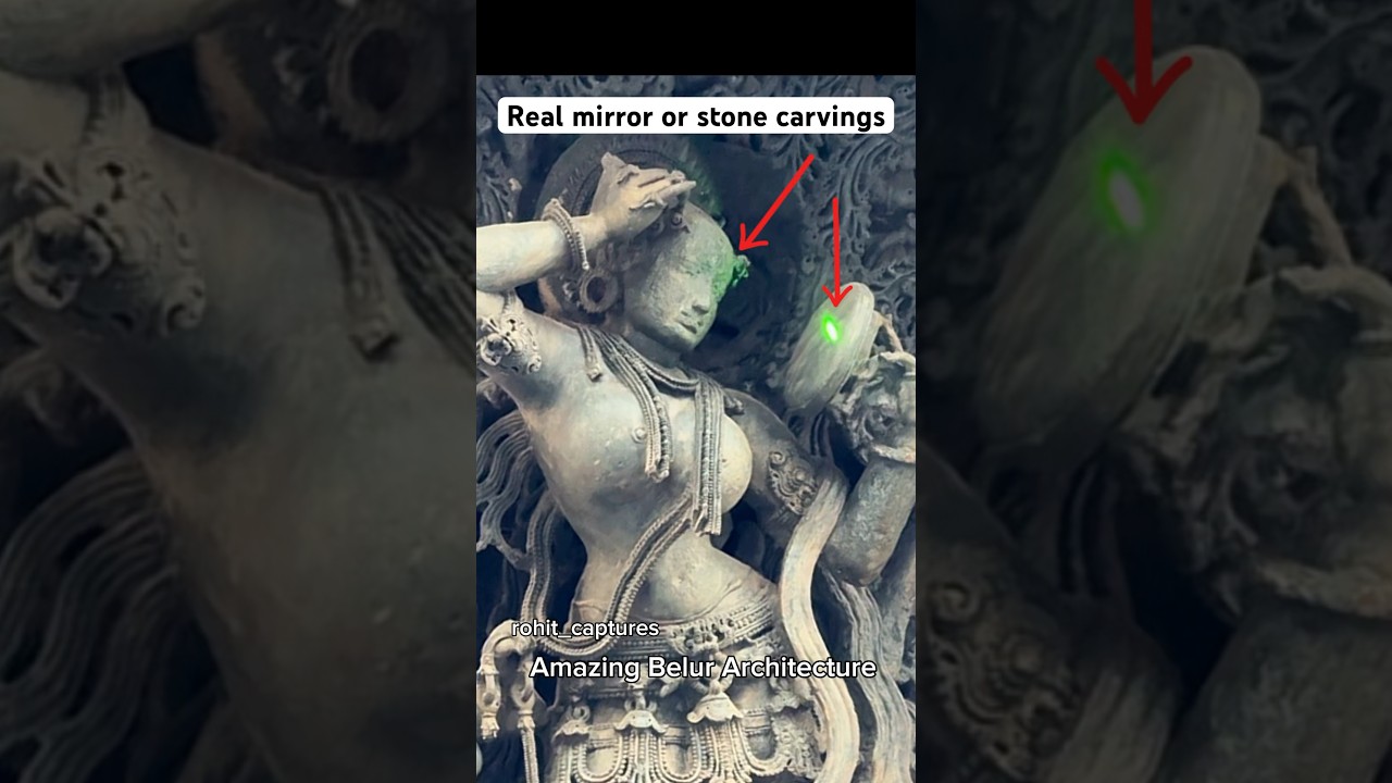 Real mirror or stone carvings? Belur #belurmath #ytshorts #shorts