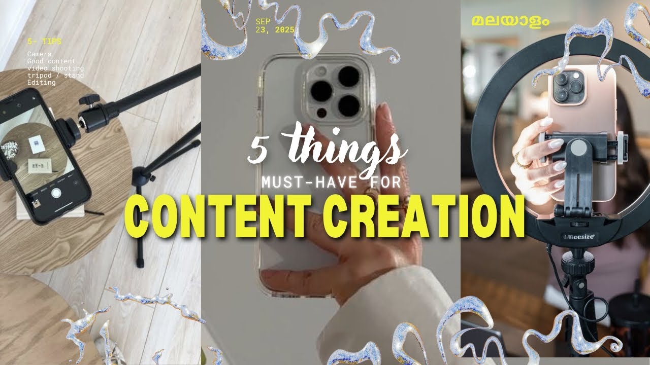 Content creation for beginners | 5 Must-Have tools | Malayalam 