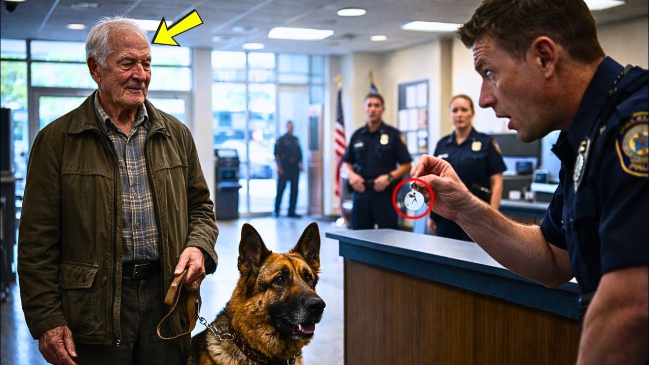 Old Man Tried to Return a Police Dog He Found — The Officer's Face Went White When He Read the Tag