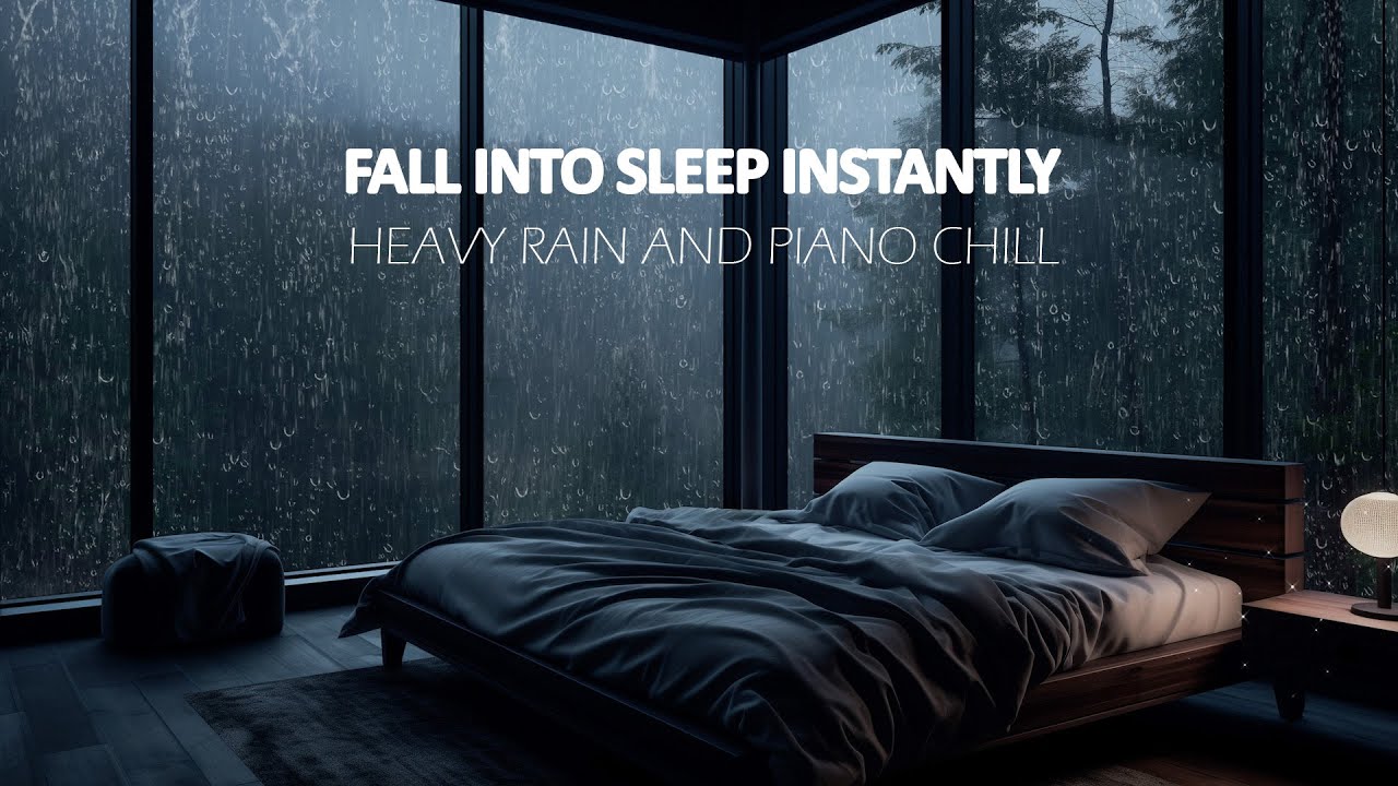 Fall Asleep Fast with Therapeutic Piano Music 💤 Gentle Rainflow for Instant Calm ✨