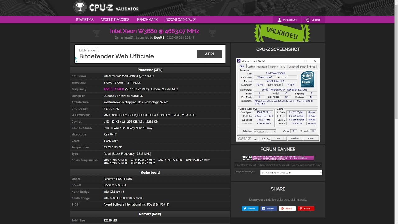 Overclocking Lga 1366 X58 4.6ghz mem 2133