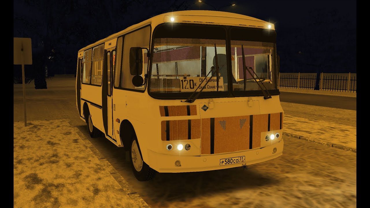 Ночной рейс по Чистогорской области Маршрут 120к ПАЗ 32054 OMSI 2