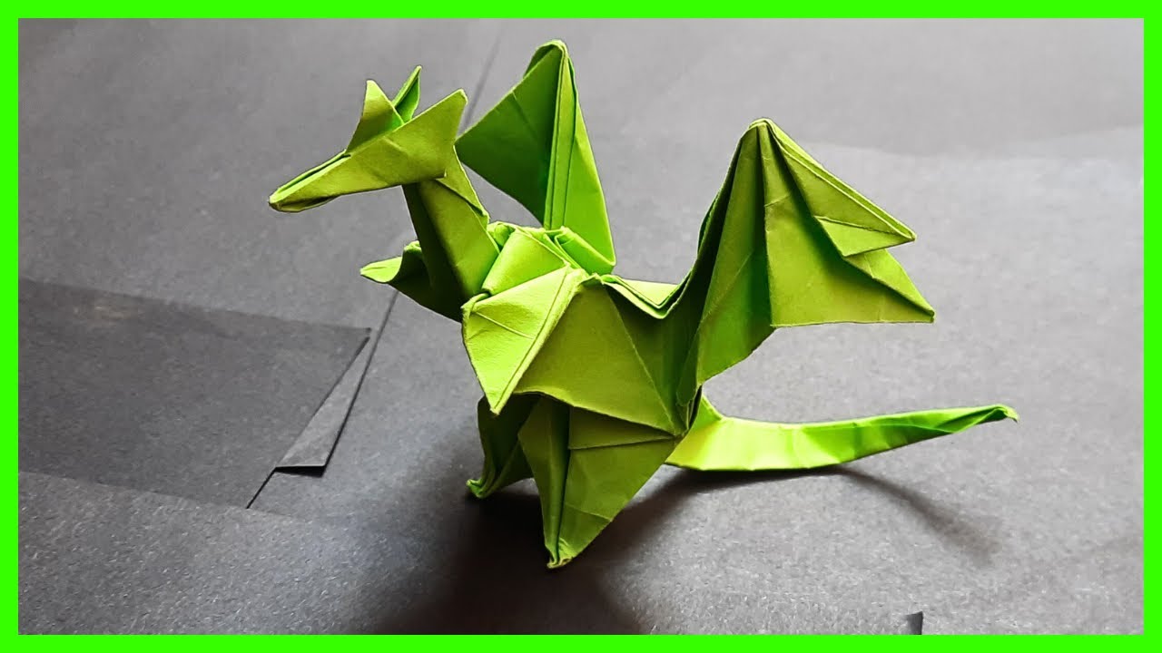 ⩥ Drag&oacute;n de Origami de Nivel Medio | PASO A PASO✅