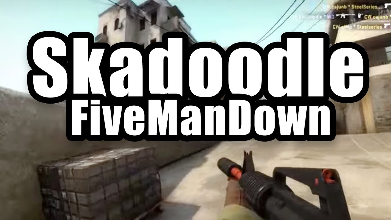 Skadoodle VS CPH Wolves - 5 Man on Dust2, professional flash evading!