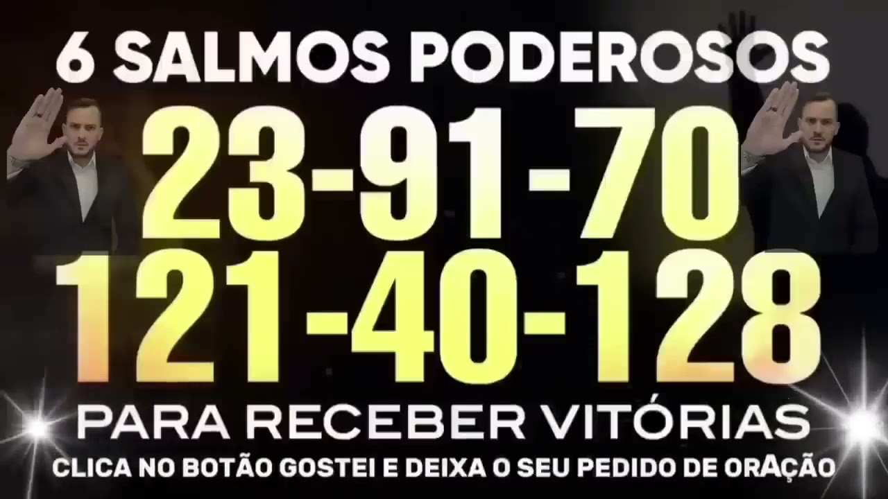 6 SALMOS PODEROSOS SALMO 23, 91, 70, 121, 40 e 128 PARA RECEBER 🏆