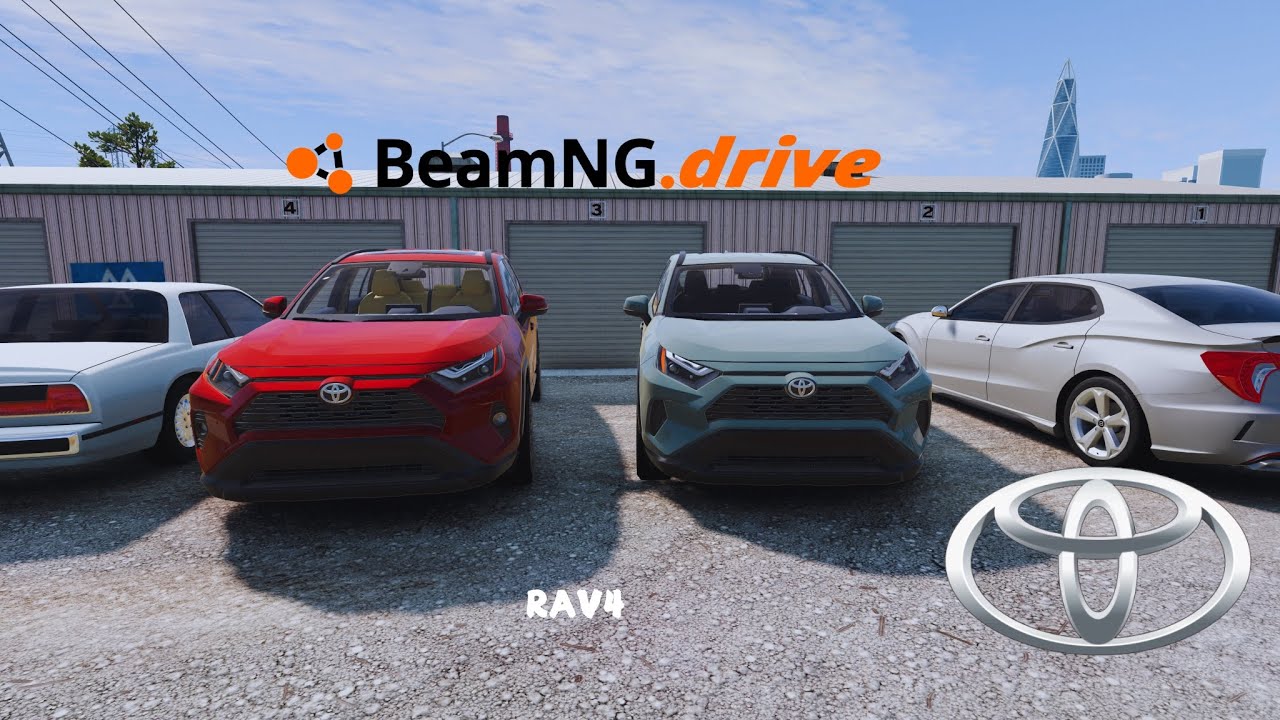 Driving the Toyota RAV4 in BeamNG