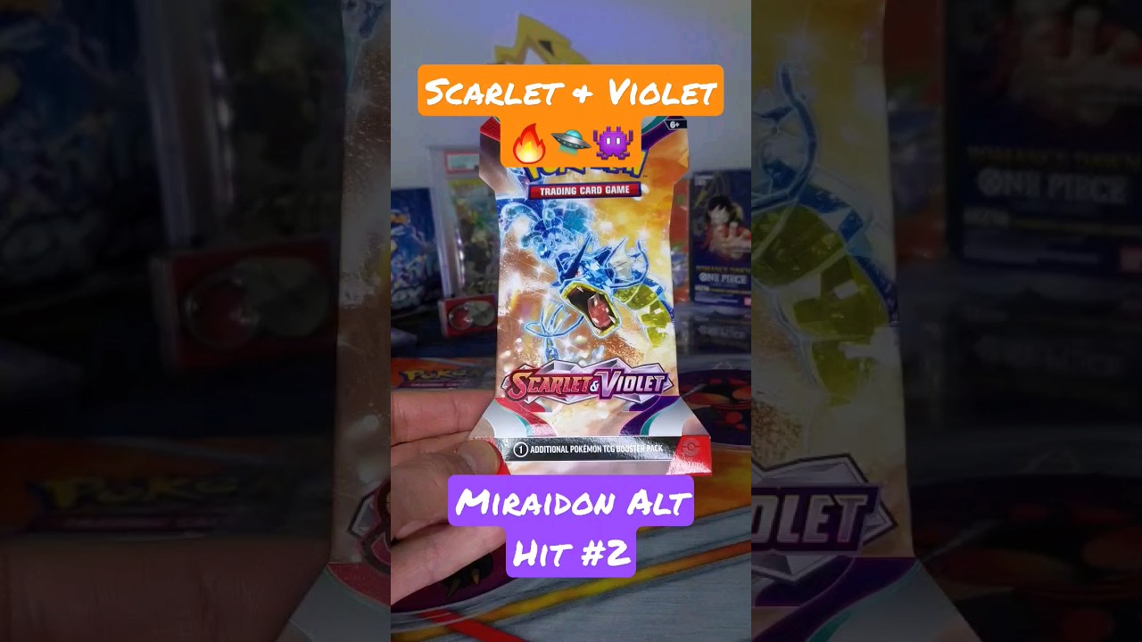 Sneaky Miraidon EX Alt Art Hit #2 Pok&eacute;mon TCG Scarlet And Violet! 🐊🛸👾