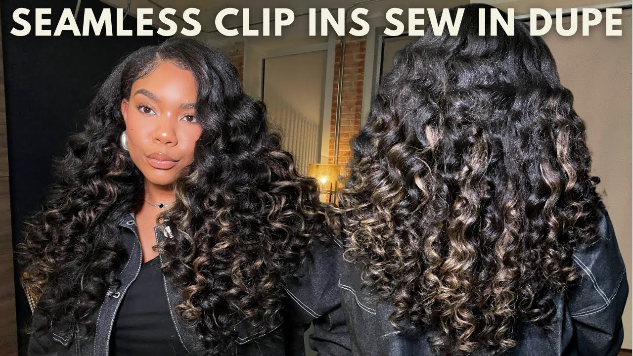 SEAMLESS CLIP INS SEW-IN DUPE! 30 Minutes & Undetectable Ft Curlsqueen