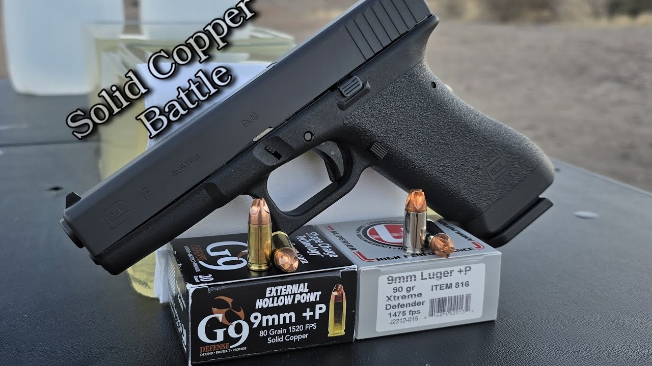 9 мм (G9 Defense 80gr +P) против (Underwood Xtreme Defender 90gr +P)