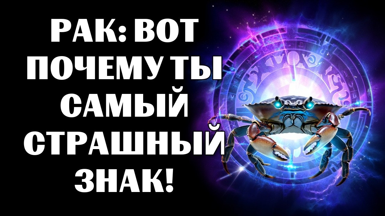 🔴16 причин, почему ♋Рак — самый страшный знак зодиака. 😨🔮ВАНГА РАСКРЫЛА ТАЙНУ О ВАС❗