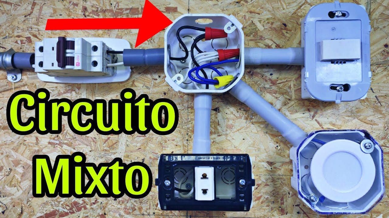 Circuito Mixto de Apagador y Contacto  - Interruptor y Tomacorriente - Electricidad Domiciliaria
