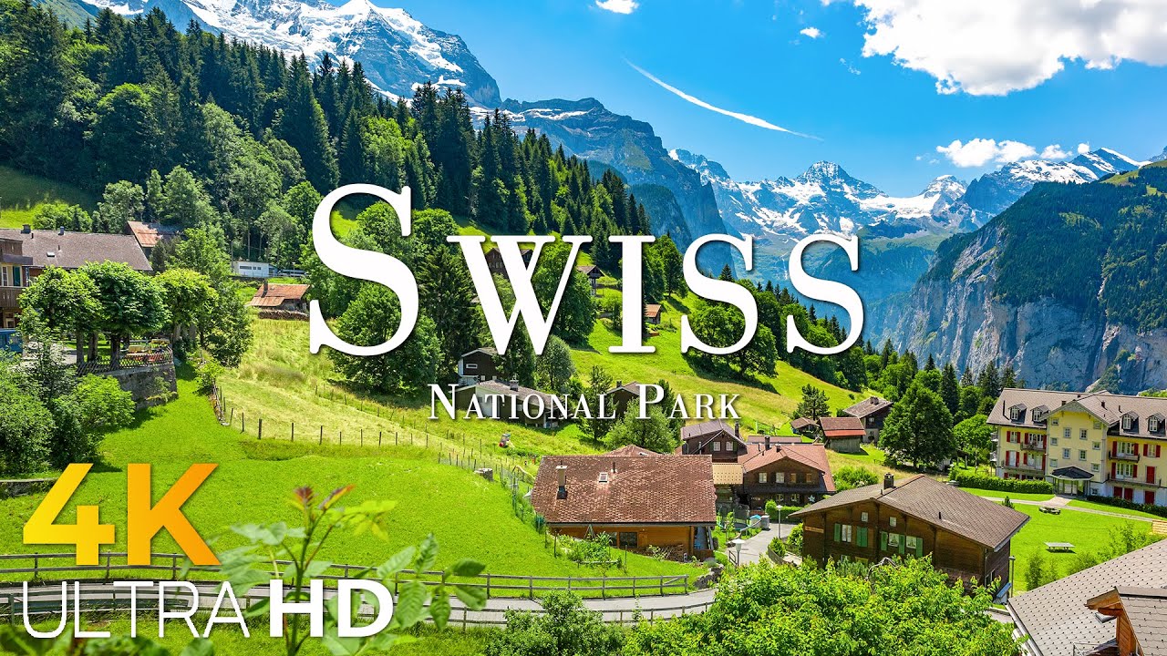 Switzerland 4K 🌿 Green Alps, Crystal Lakes & Peaceful Alpine Nature UHD