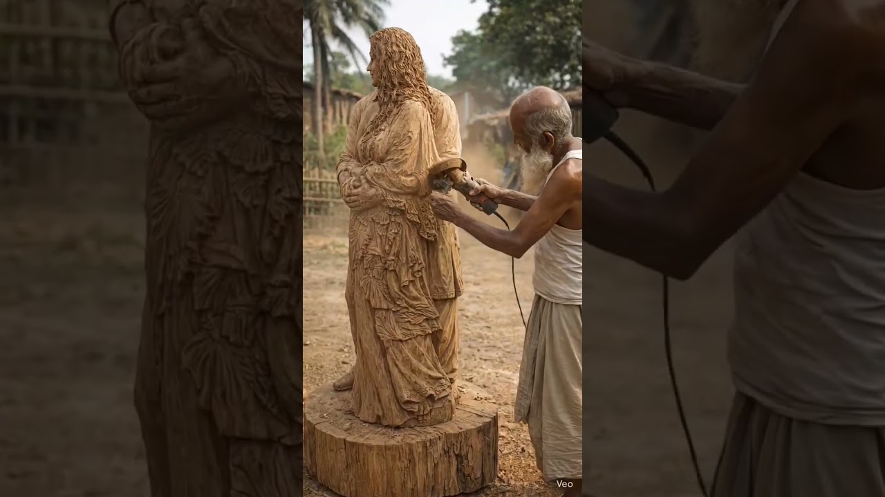 I Carved a Giant Wooden Table Using Only Hand Tools 