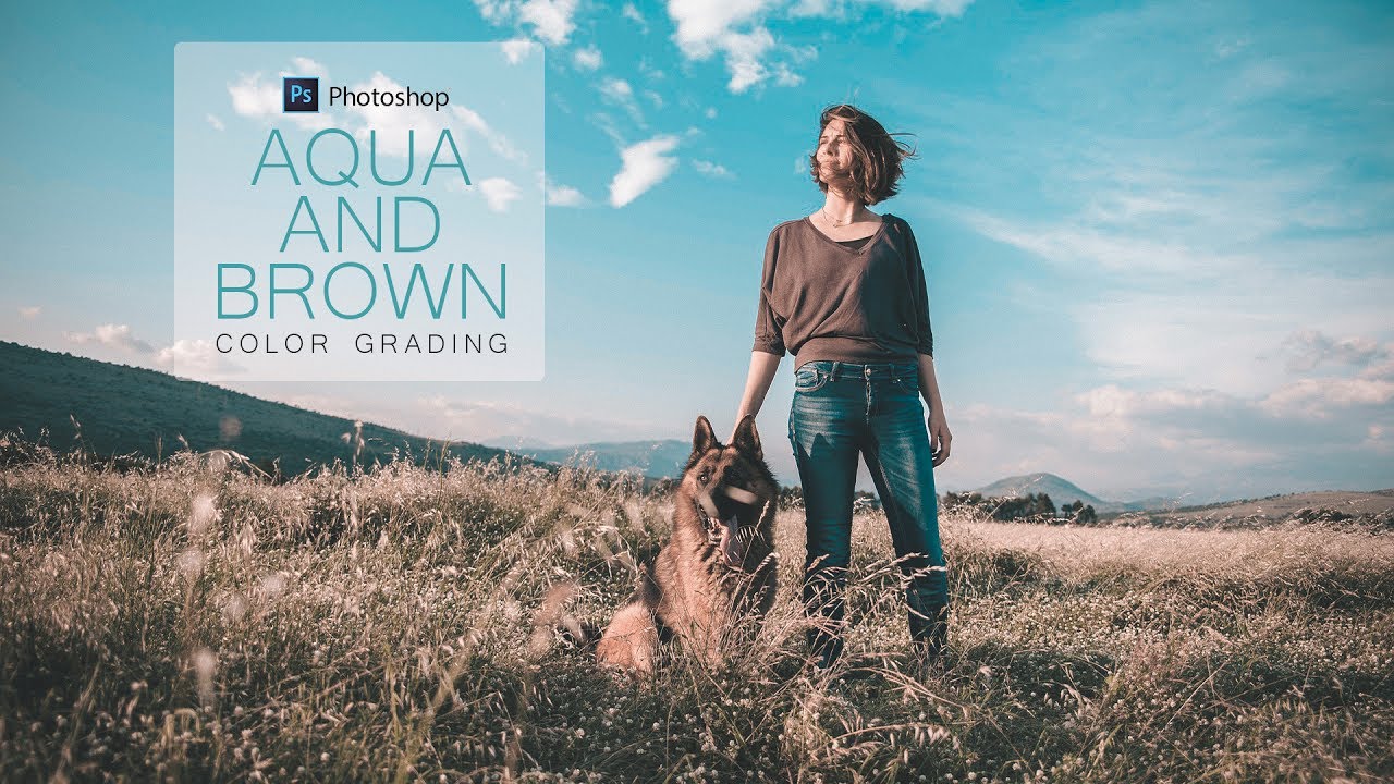 Aqua and Brown Color Grading Effect in Photoshop - Fashion Coloring Tutorial