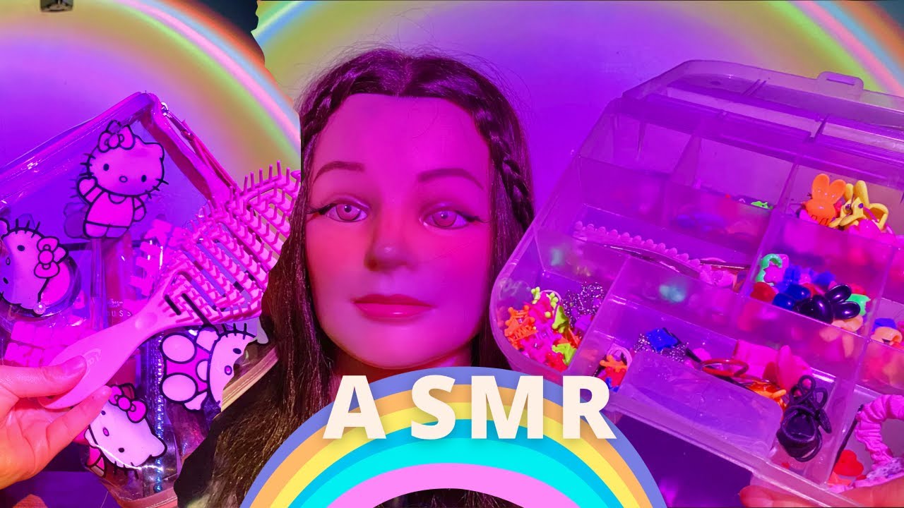 Maquillando y peinando a una muñeca | Triggers relajantes | Andrea ASMR 🦋