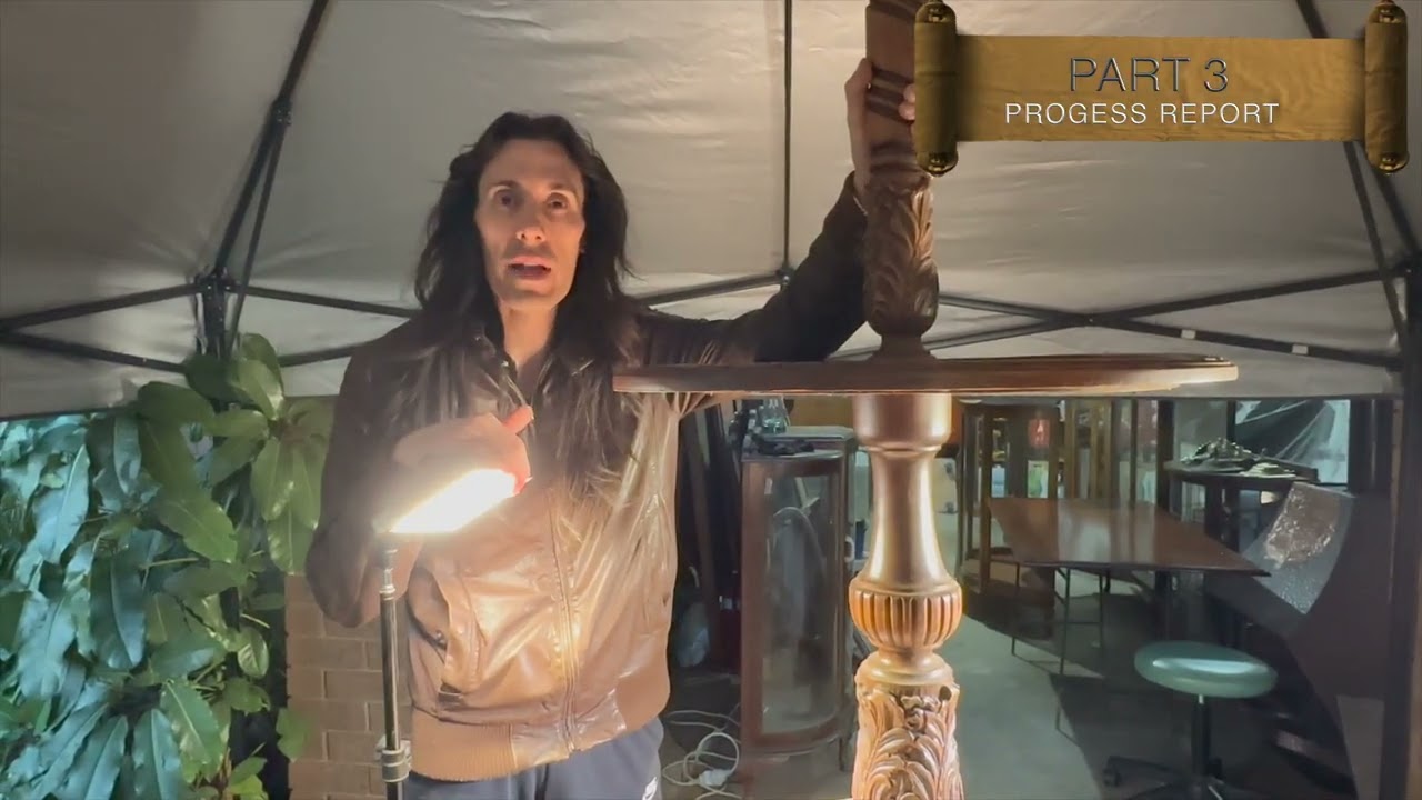 Ep 13. Antiques Yeah - Antique Floor Lamp Table Restoration