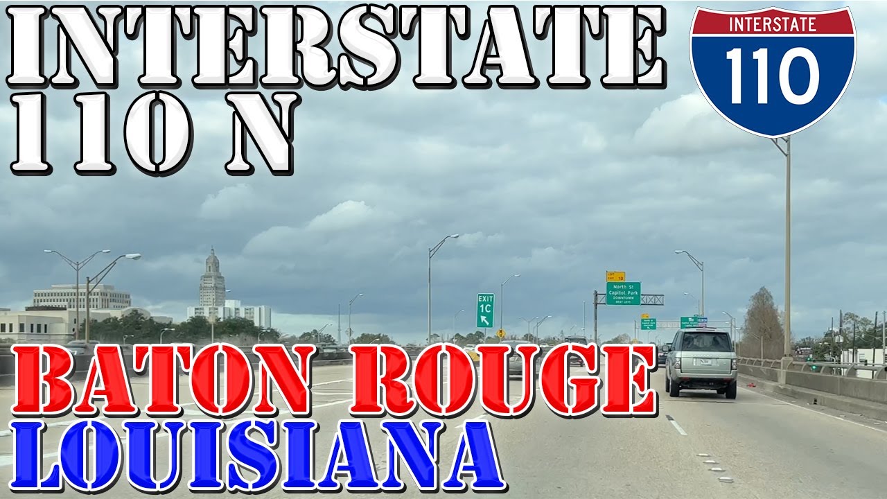 I-110 North - Baton Rouge - Louisiana - 4K Highway Drive