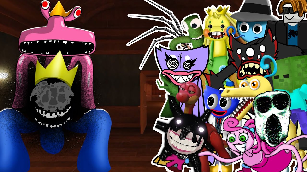 Rush Doors Vs Rainbow Friends (No Time) But Everyone Sings It 🎵 FNF Roblox Doors x Poppy Playtime