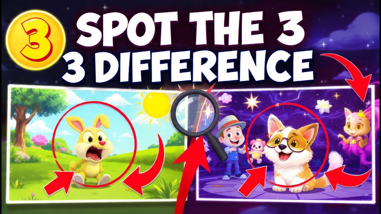 Spot The 3 Differences 🧐 | Ultimate Cartoon Puzzle Challenge!