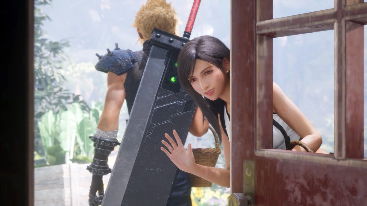 Cloud Picks Flowers with Tifa (Replace Aerith with Tifa Mod) | FF7 Remake Gameplay with Mods