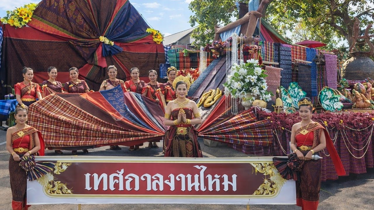ขบวนแห่เทศกาลไหมนา โพธิ์ จากทุกตำบลในอำเภอนาโพธิ์ งดงาม อลังการ สืบสานภูมิปัญญาท้องถิ่น✨