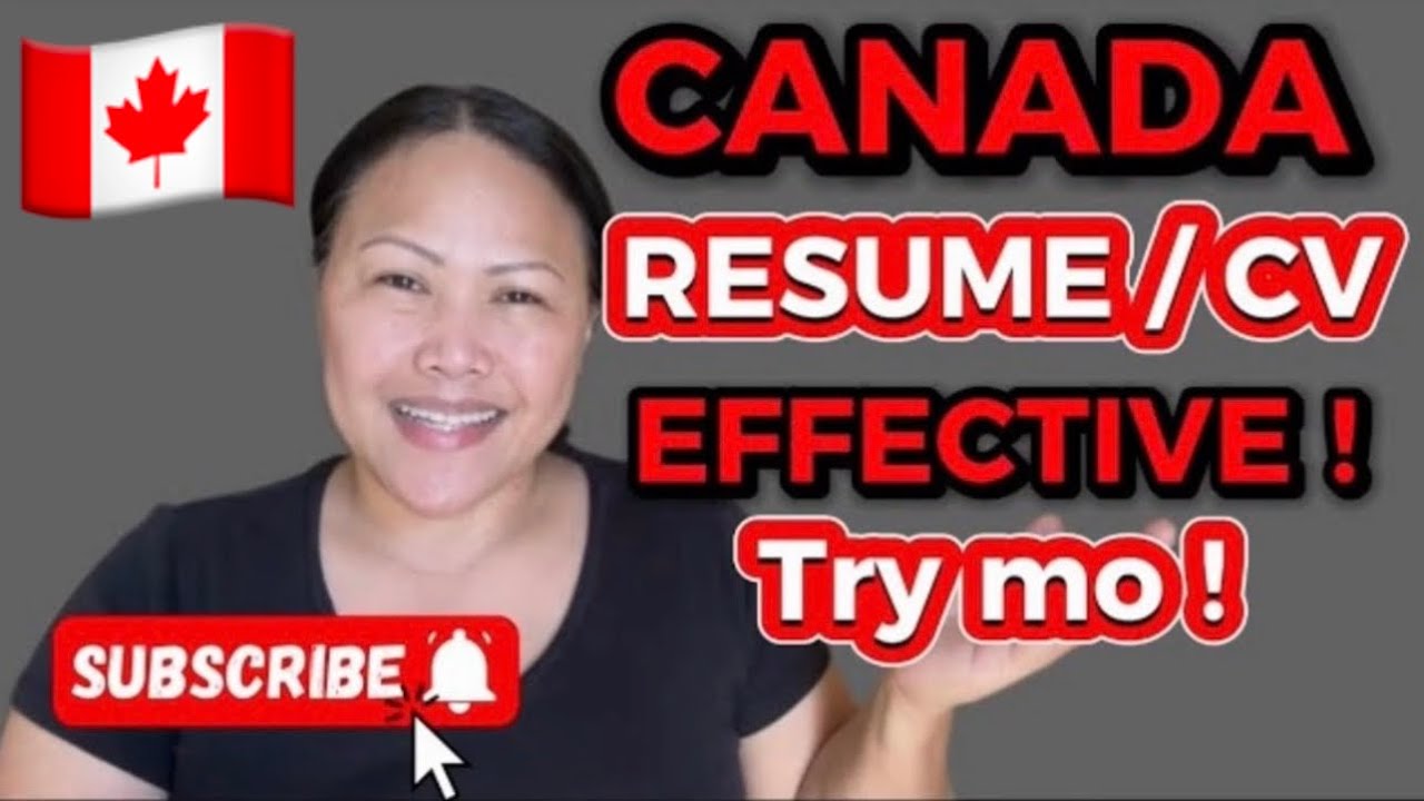 PAANO GUMAWA NG CANADIAN RESUME | HIRED AGAD | #resume #resumeformat #hired #canada
