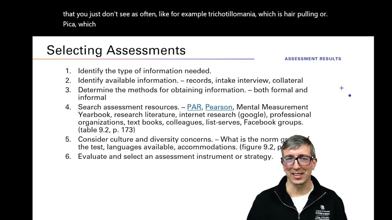 Selecting Administering scoreing intepreting tests