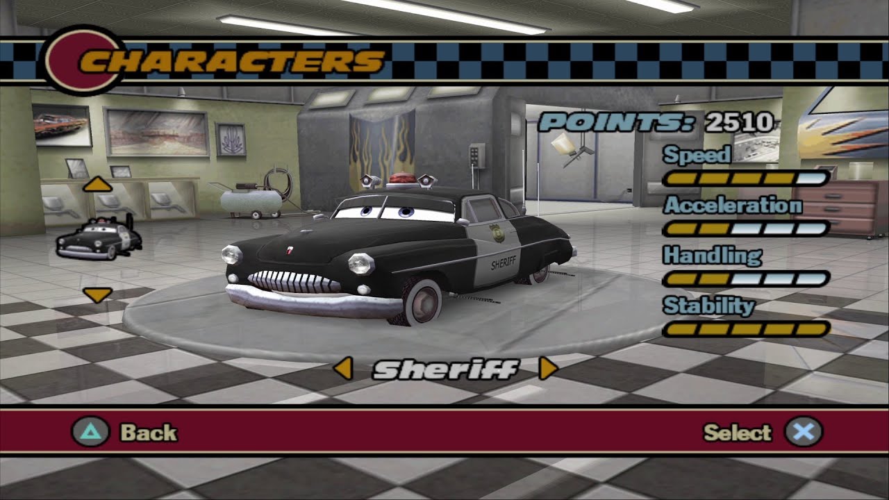 Cars PS2 - Sheriff Gameplay (PCSX2)