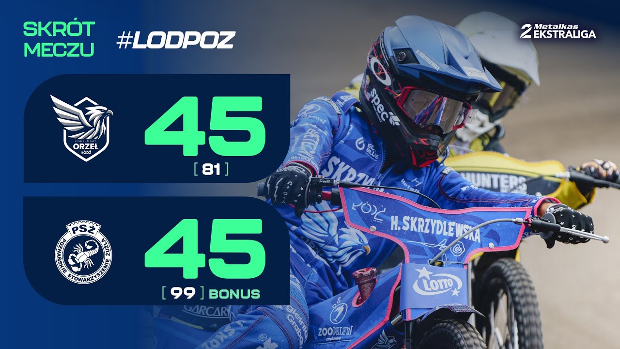 Speedway. Żużel. Mecz: Andersen zabiera Skorpionom play-offy (skrót #LODPOZ 45:45 02.08.2025)