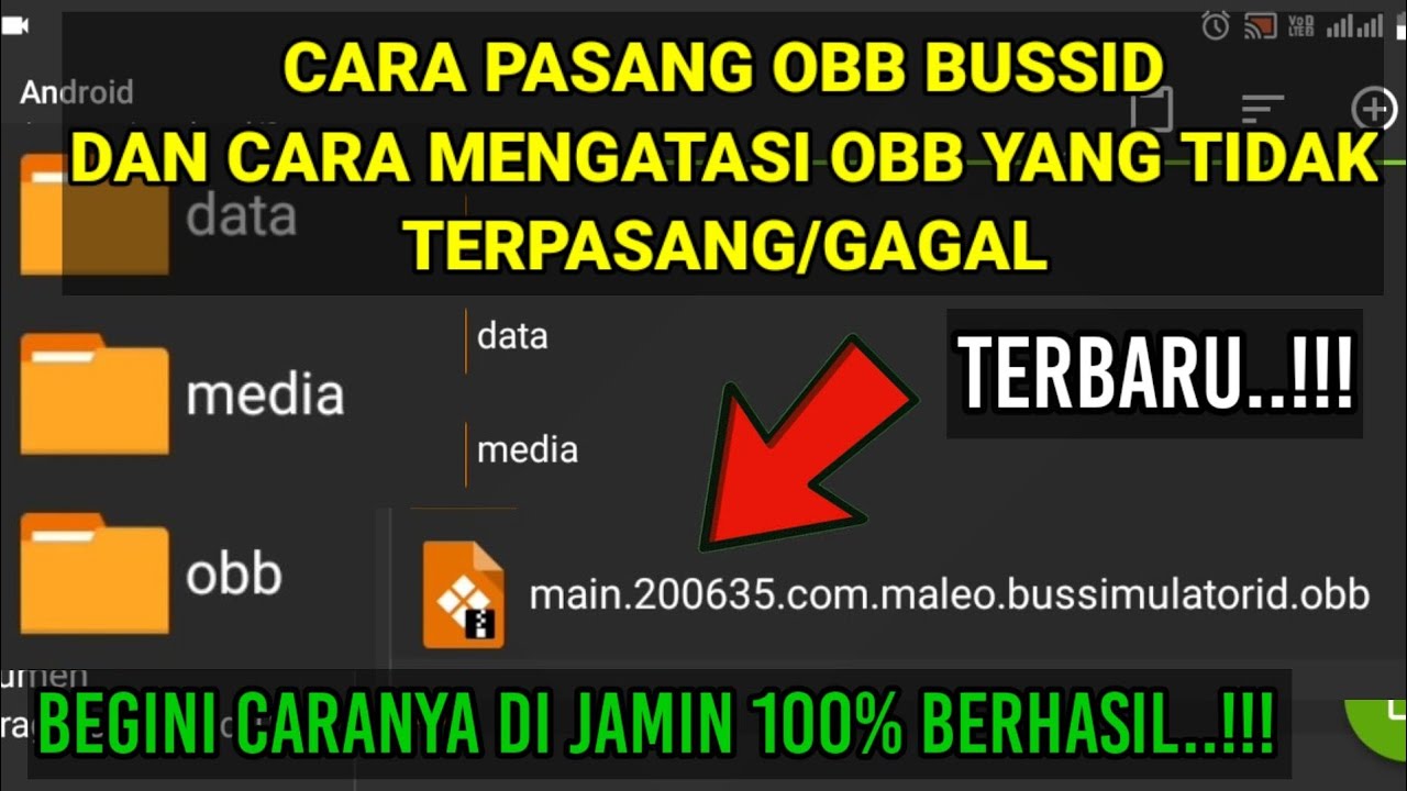 CARA PASANG OBB BUSSID DAN CARA MENGATASI OBB TIDAK TERPASANG/GAGAL...!!!