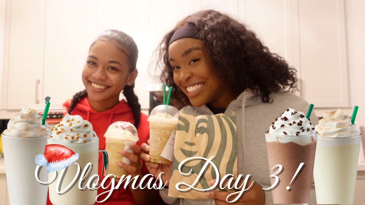 Vlogmas Day 3 | Testing out Starbucks Christmas Drinks & He drank a raw egg...