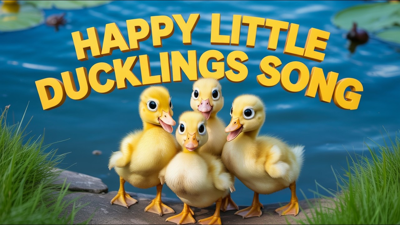 Cute Duck Animal Song for Toddlers in English Learning Music and Sounds