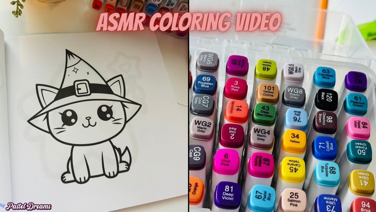 Relaxing and satisfying coloring video | ASMR Coloring my own coloring Video