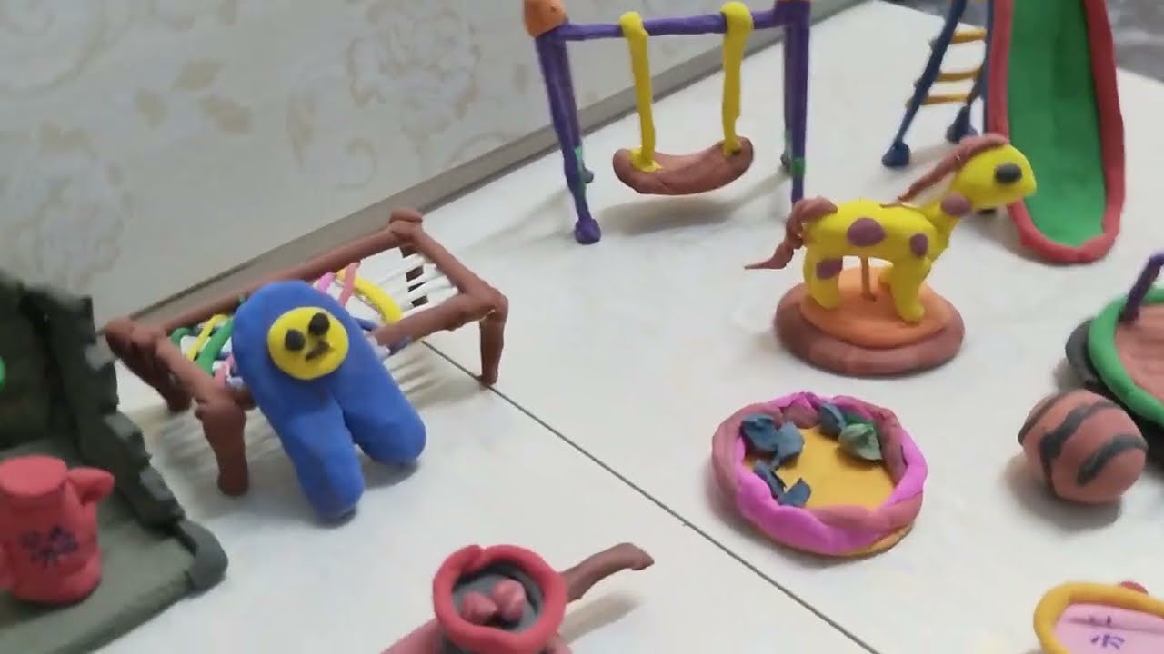 How to Make a Playground with Clay | Slide, Swing & More