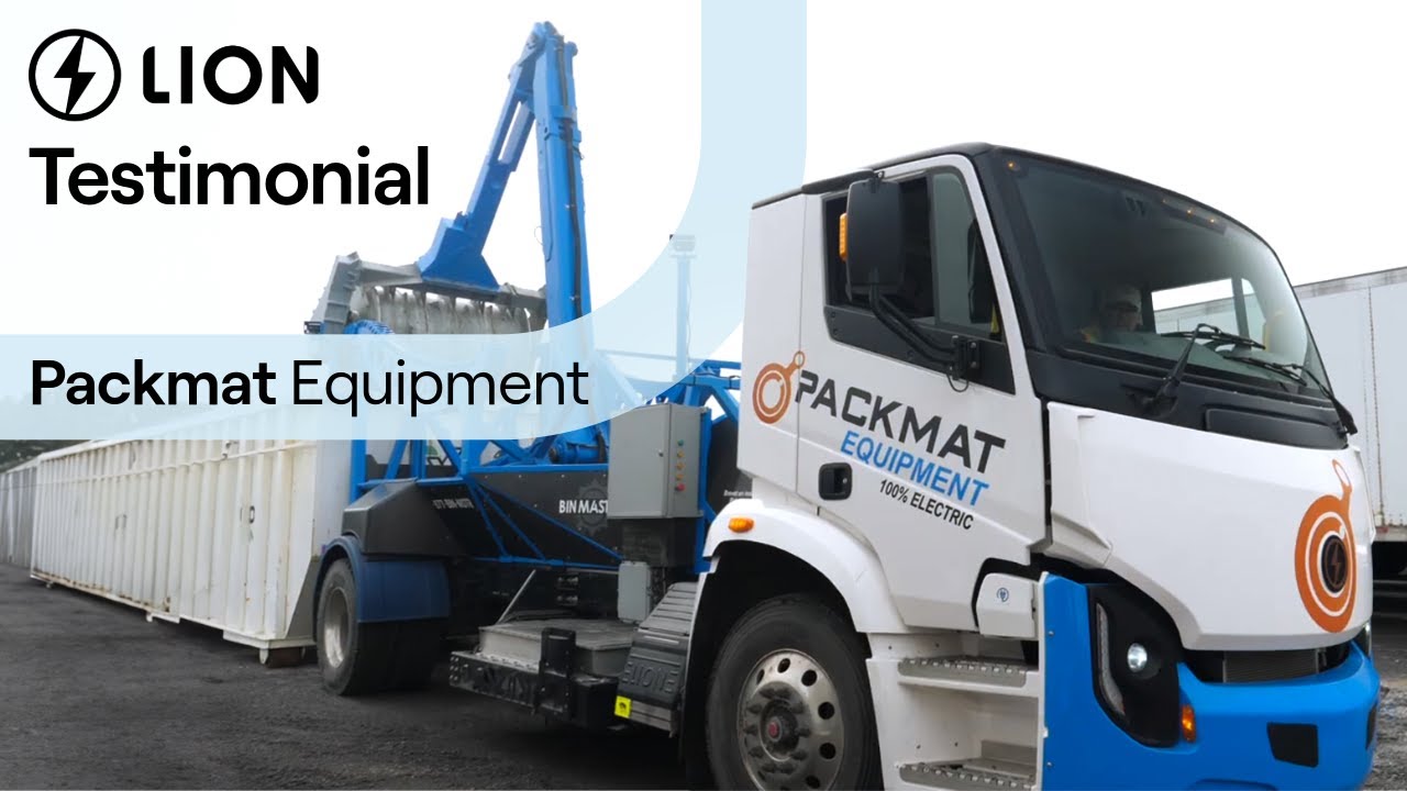 The First All-Electric Compactor by Packmat Equipment! ⚡🚛 #LionElectric