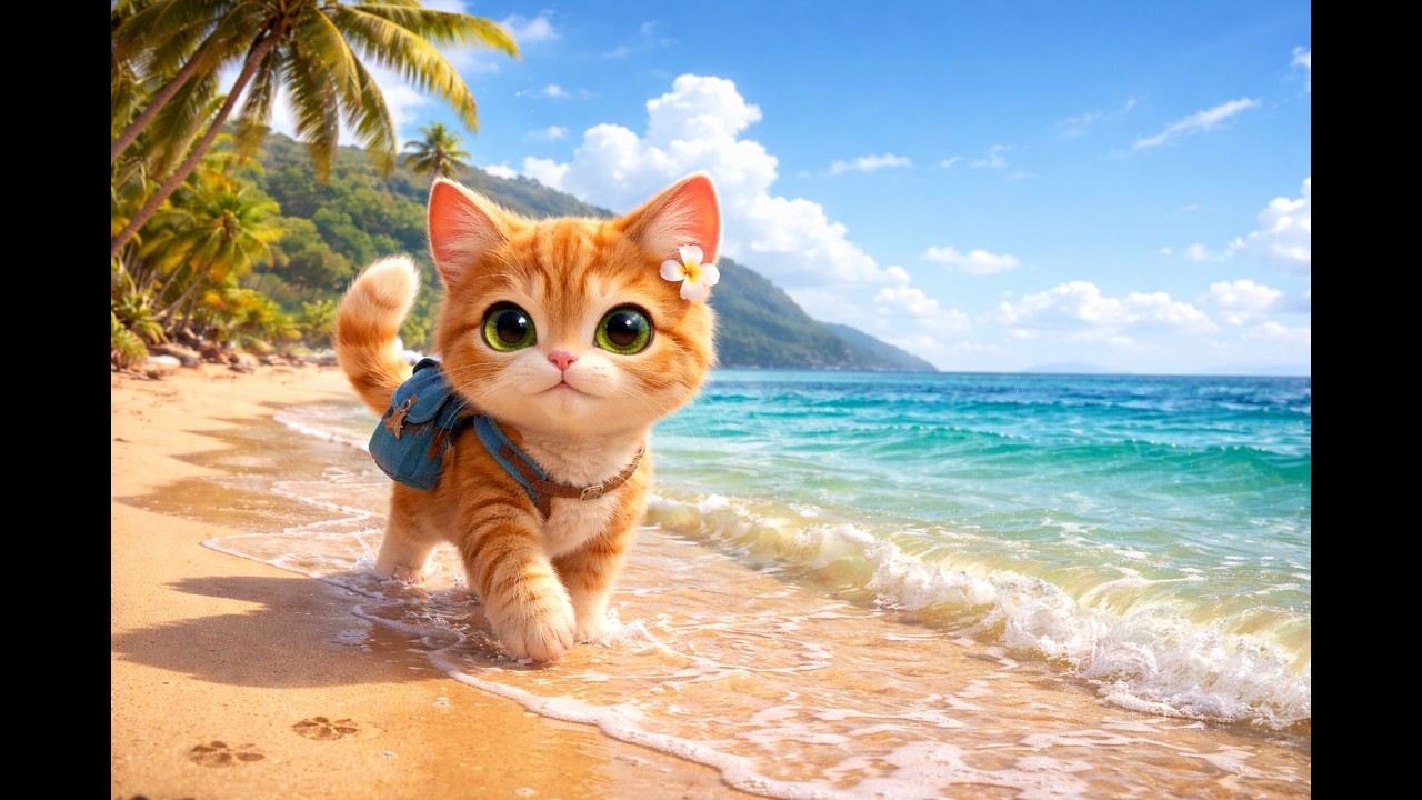 Cute Adventure Cat 🐱 | Ros and the Magical Journey