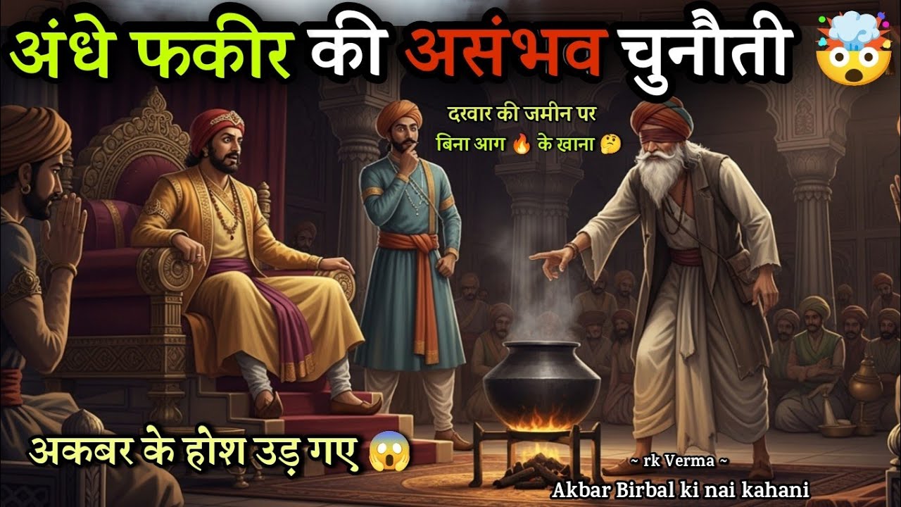 दरबार में बिना आग के खाना? 🤯 अंधे फकीर की खौफनाक चुनौती! | Akbar Birbal Story