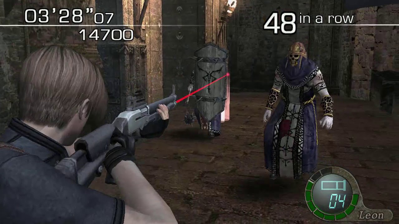 رزدنت ايفل 4 Resident Evil طور المرتزقة the mercenaries ليون Leon s kennedy القلعة 5 نجوم #2