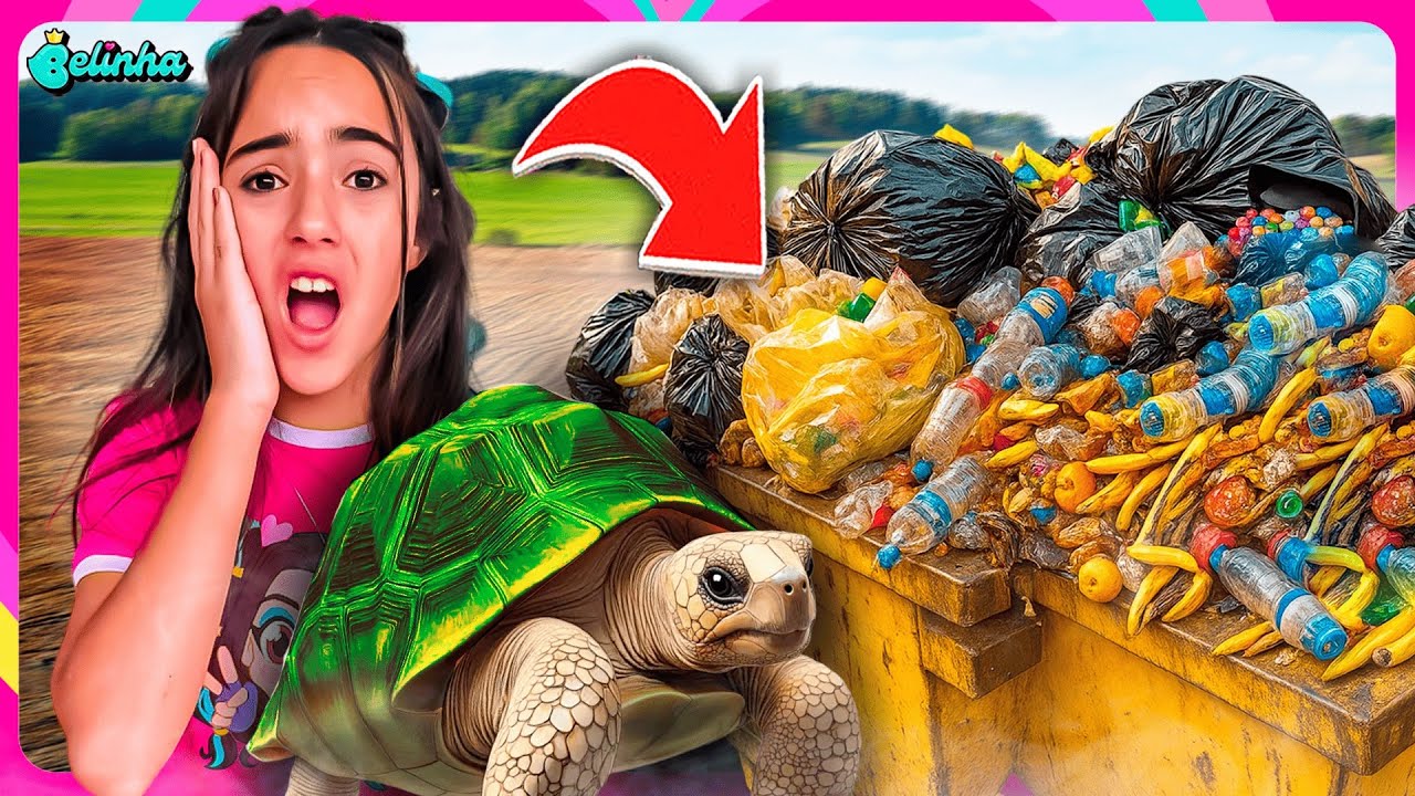 ENCONTREI UMA TARTARUGA ABANDONADA NO MEIO DO LIXO!