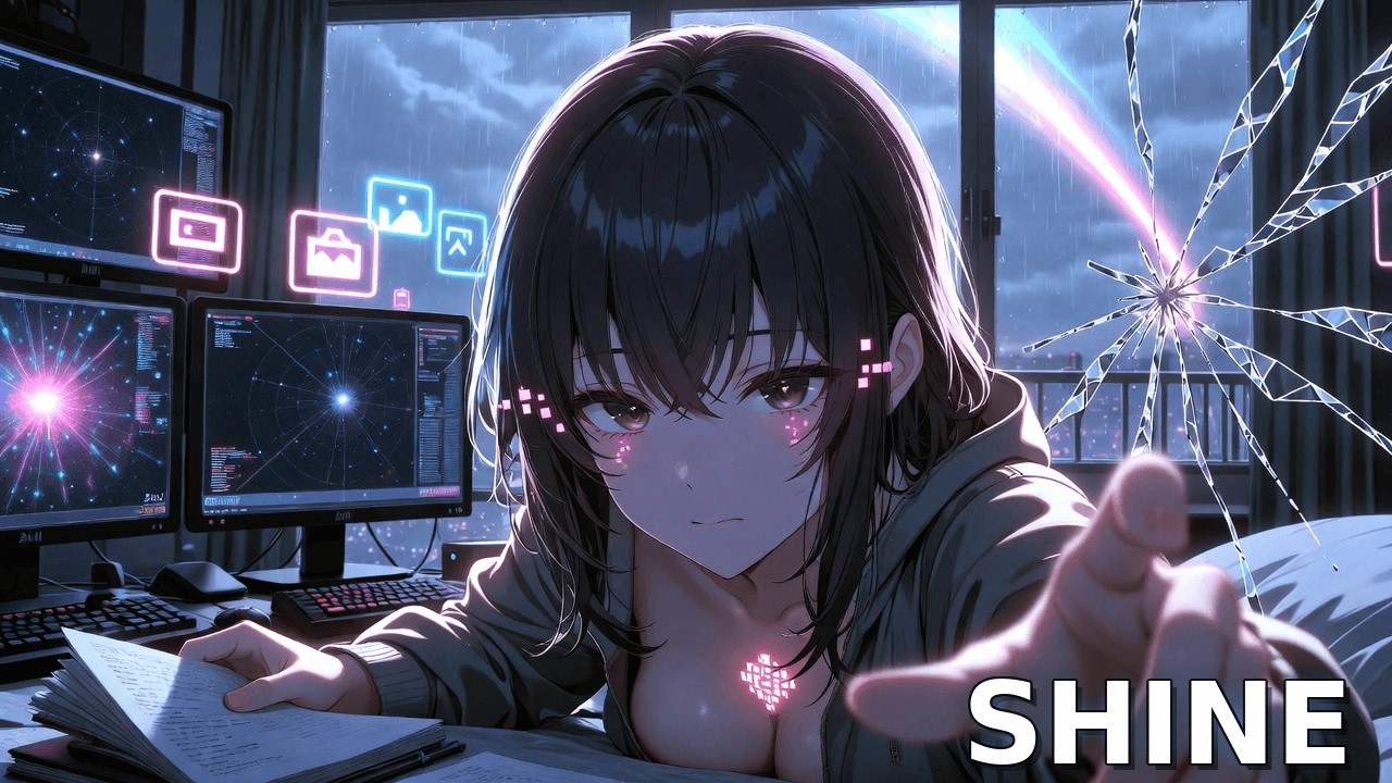 SHINE (Starfall Reboot) — 2-Track Anime Cyberpunk Mix | NeonPulse