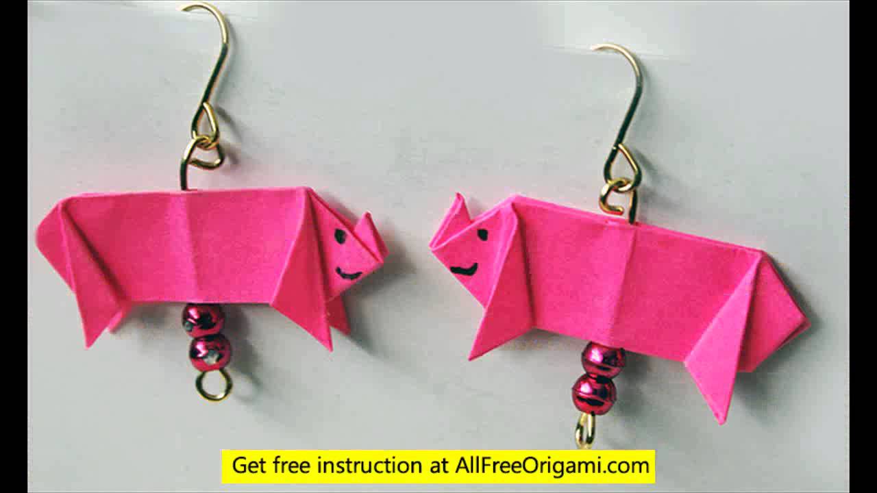 how to fold an origam pig