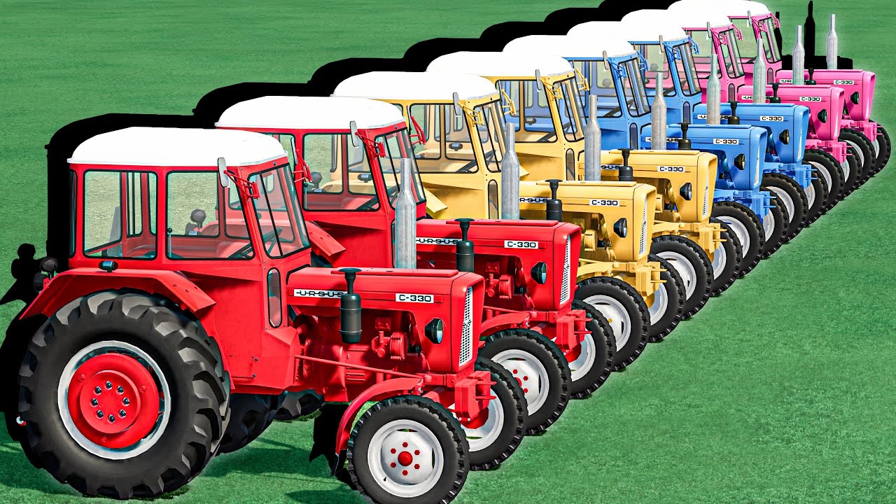 Transport With COLORS - INSANE WORK with MINI TRACTORSs URSUS - Farming Simulator 22
